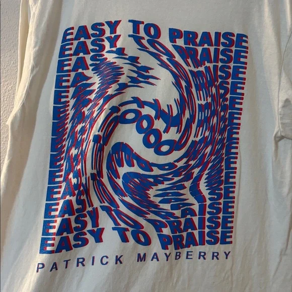 Comfort Colors White Short Sleeve Tee with Purple Paisley Pocket - Picture 5 of 5